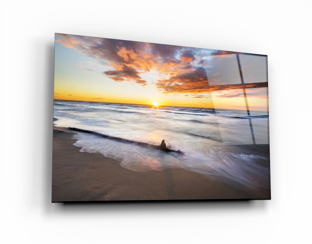 ・"Sunset"・Glass Wall Art | Artdesigna Glass Printing Wall Arts.