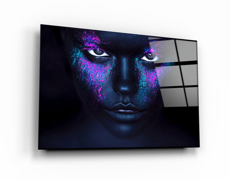 ・"Neon Freckles"・Glass Wall Art | Artdesigna Glass Printing Wall Arts.