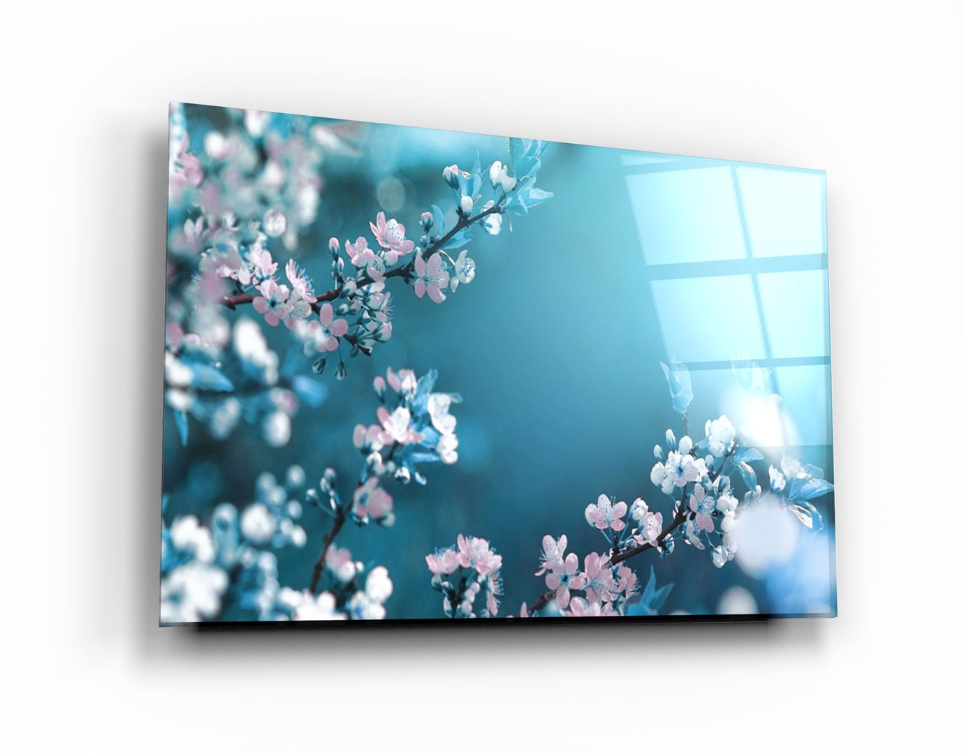 ・"Spring Flowers"・Glass Wall Art | Artdesigna Glass Printing Wall Arts.