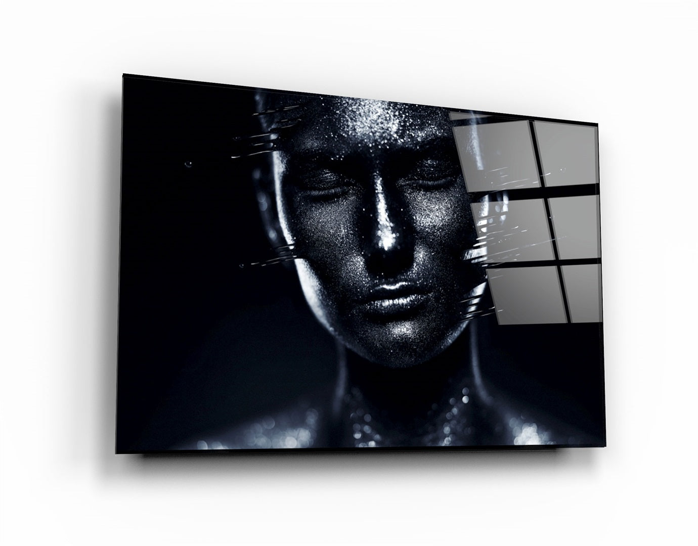・"Black Magnet"・Glass Wall Art | Artdesigna Glass Printing Wall Arts.