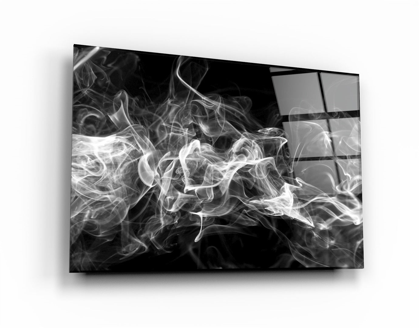 ・"White Smoke"・Glass Wall Art | Artdesigna Glass Printing Wall Arts.