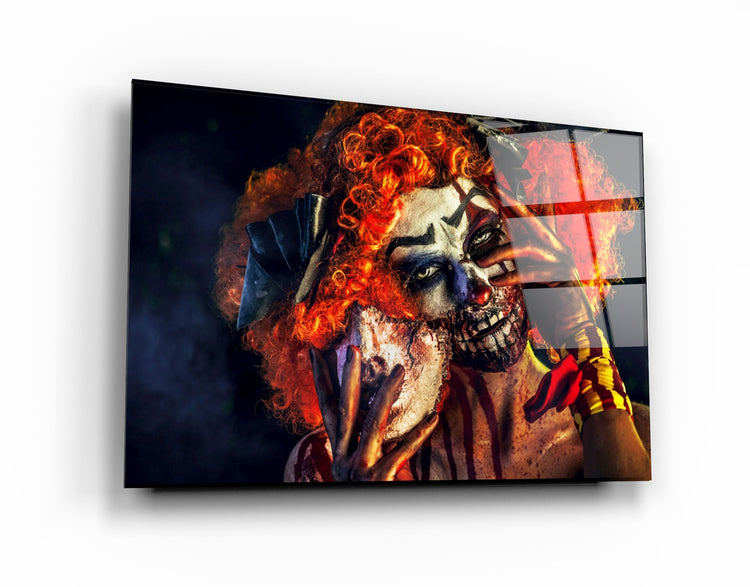 ・"Unmasked"・Glass Wall Art | Artdesigna Glass Printing Wall Arts.