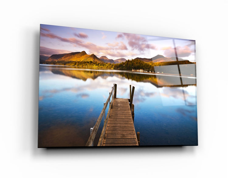 ・"Lake Landscape"・Glass Wall Art | Artdesigna Glass Printing Wall Arts.