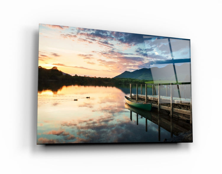 ・"Lake Landscape"・Glass Wall Art | Artdesigna Glass Printing Wall Arts.