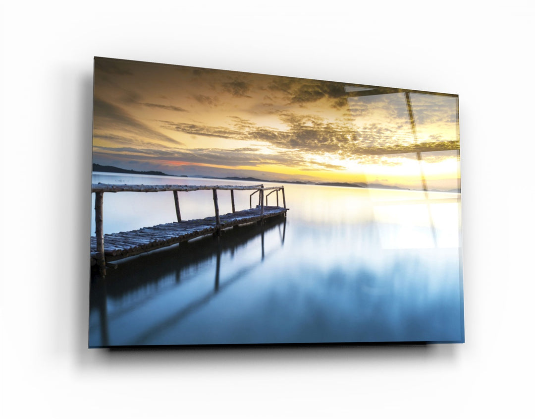 ・"Sunset on the Beach"・Glass Wall Art | Artdesigna Glass Printing Wall Arts.