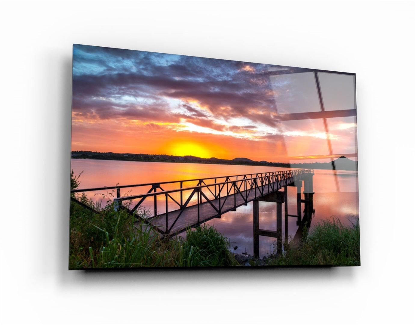 ・"Sunset on the Beach"・Glass Wall Art | Artdesigna Glass Printing Wall Arts.