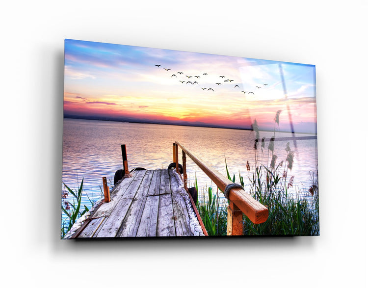 ・"Pier 19"・Glass Wall Art | Artdesigna Glass Printing Wall Arts.