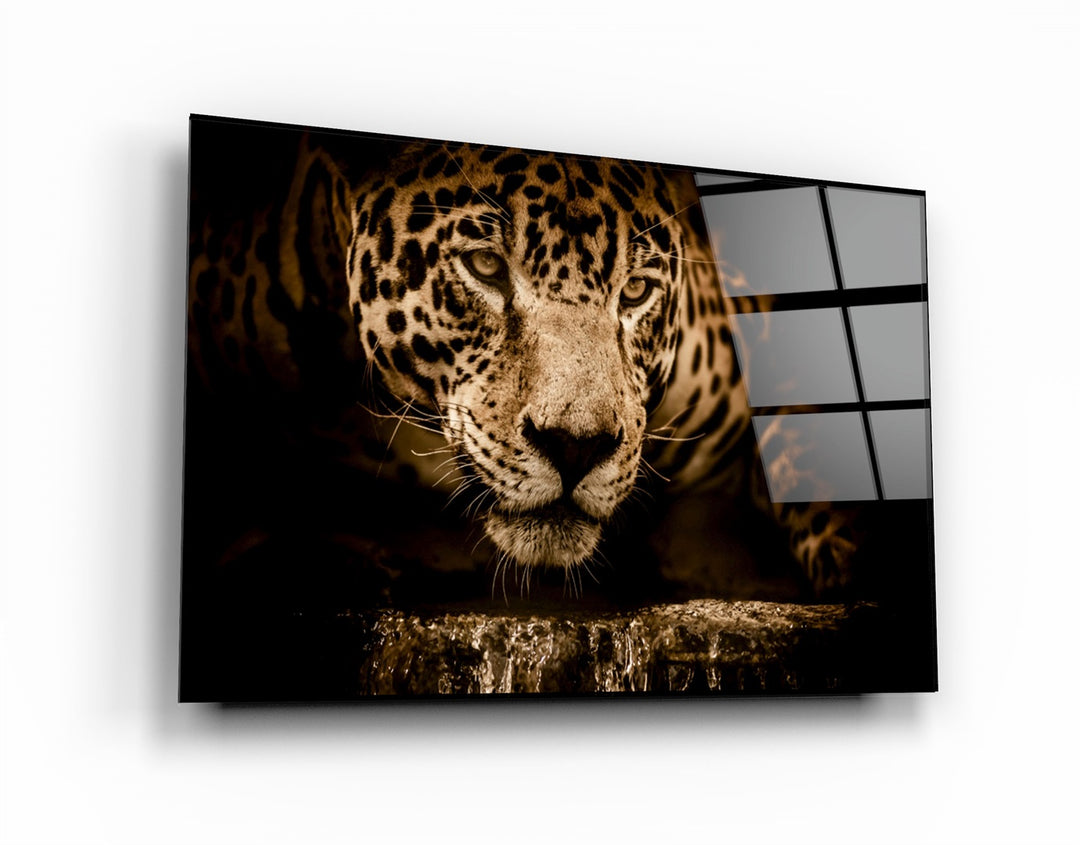 ・"Leopard"・Glass Wall Art | Artdesigna Glass Printing Wall Arts.