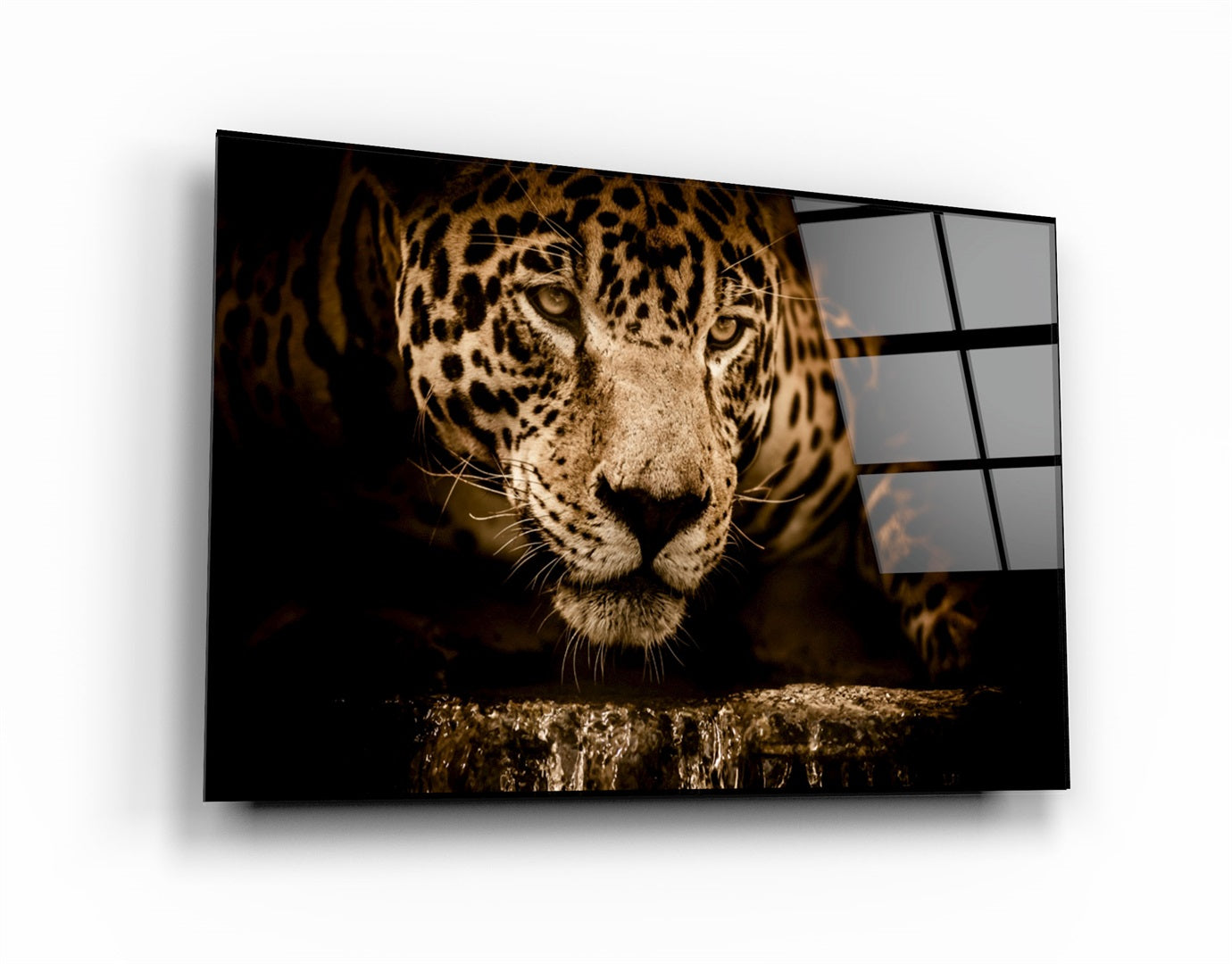 ・"Leopard"・Glass Wall Art | Artdesigna Glass Printing Wall Arts.