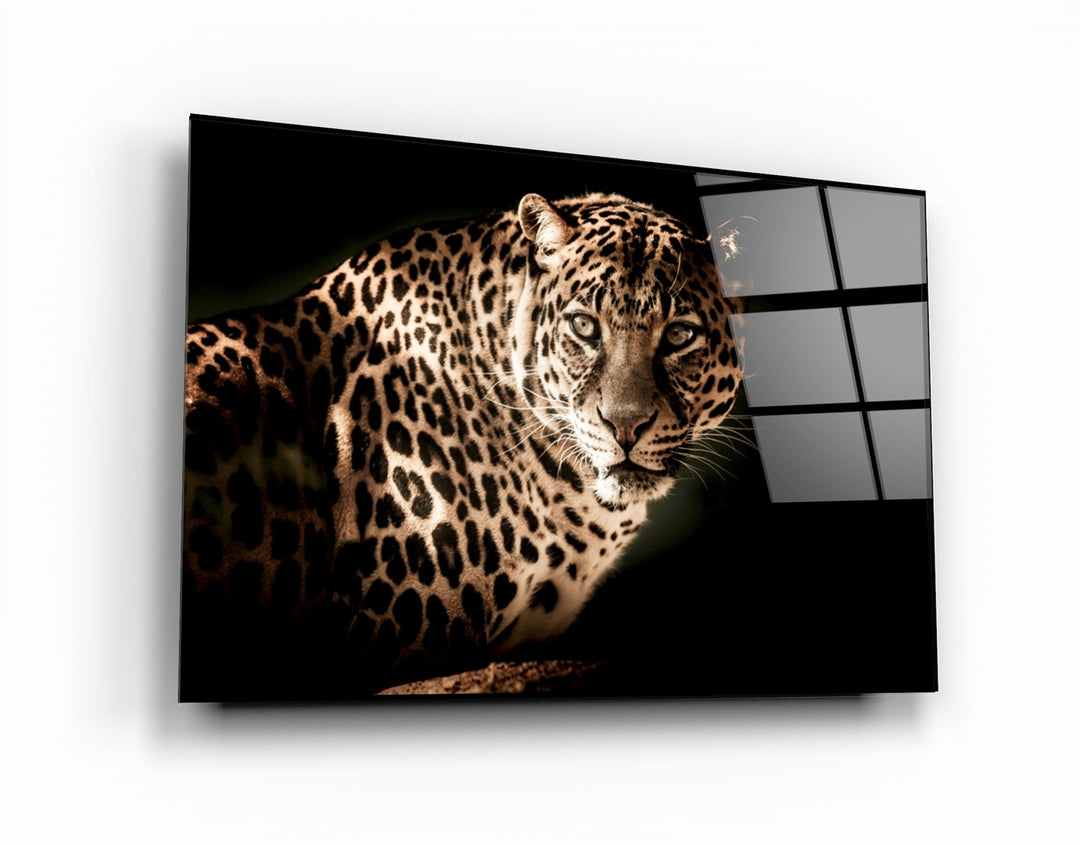 ・"Leopard"・Glass Wall Art | Artdesigna Glass Printing Wall Arts.