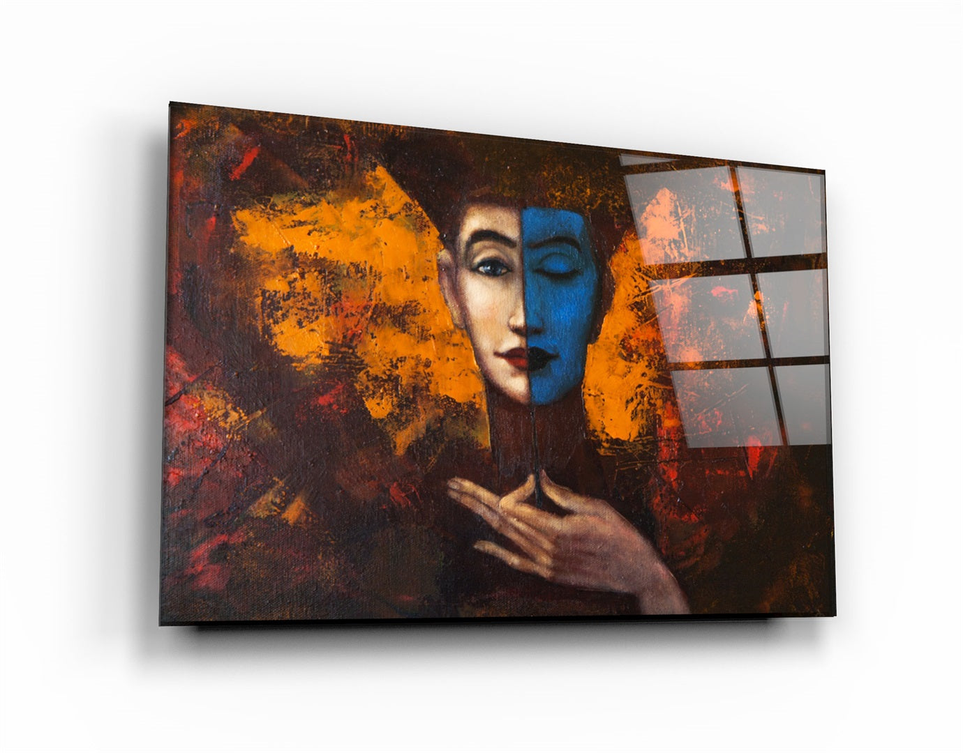 ・"Abstract Woman Portrait"・Glass Wall Art | Artdesigna Glass Printing Wall Arts.