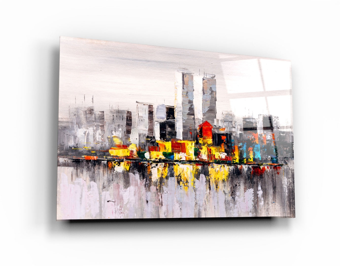 ・"Abstract City"・Glass Wall Art | Artdesigna Glass Printing Wall Arts.