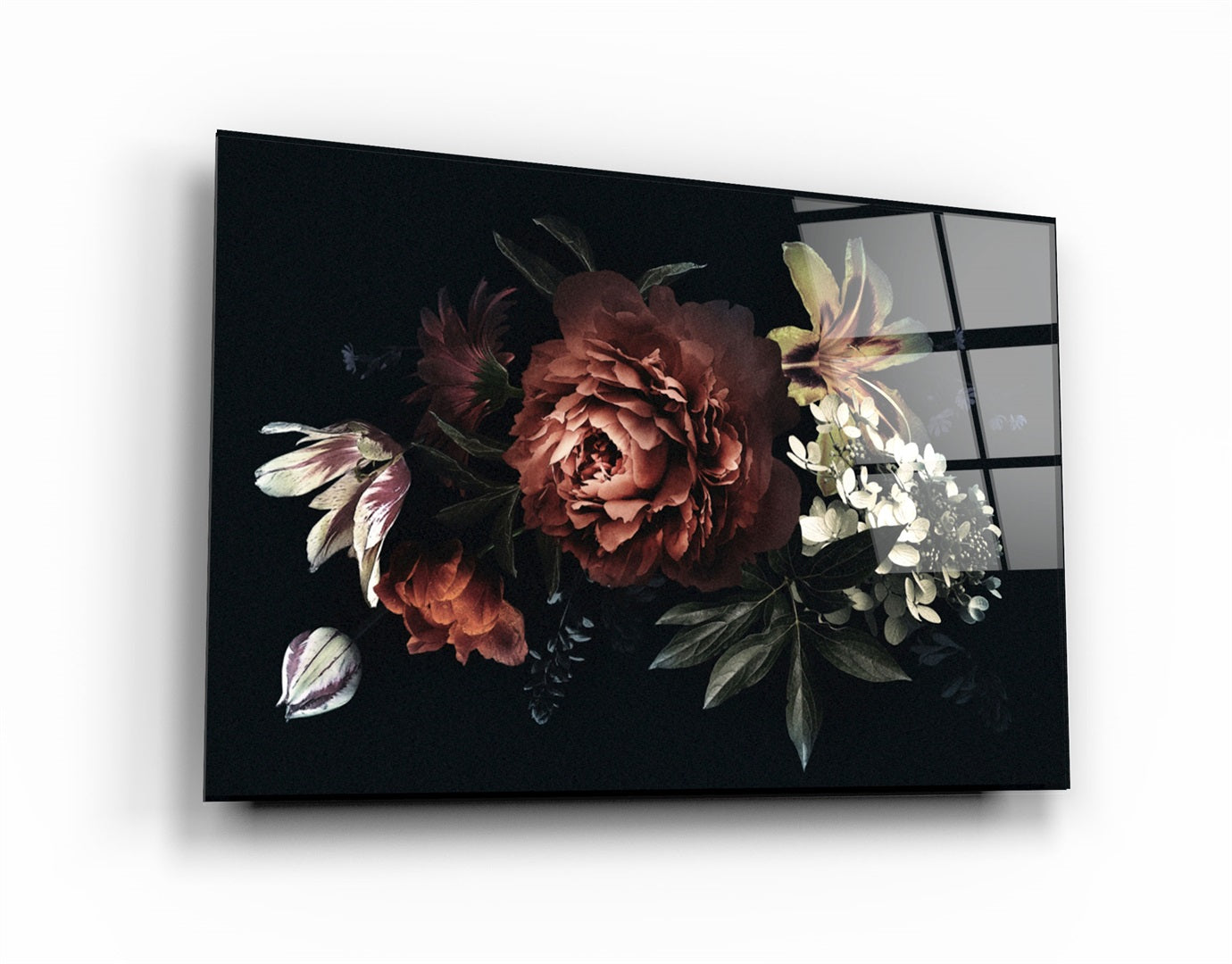 ・"Floral Pattern"・Glass Wall Art | Artdesigna Glass Printing Wall Arts.