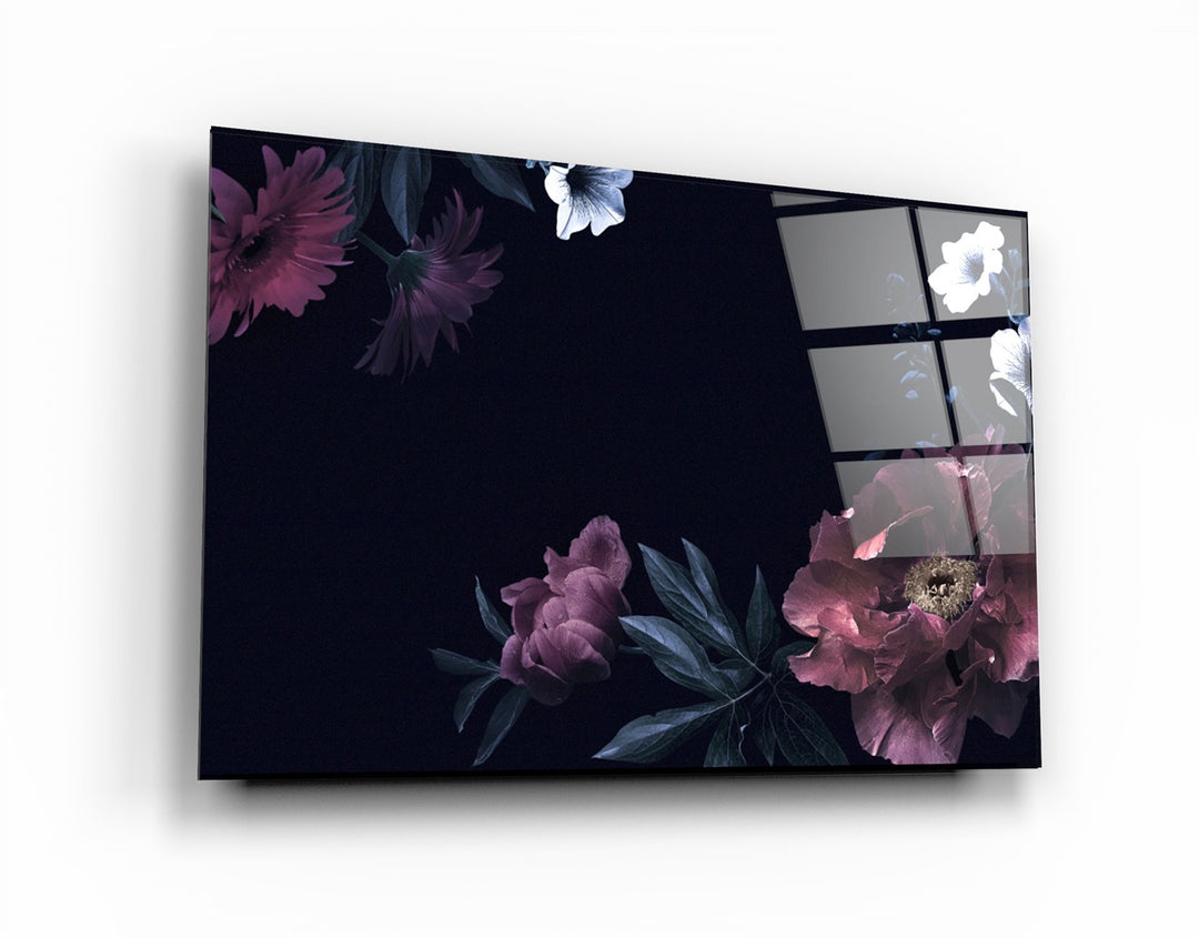 ・"Floral Pattern"・Glass Wall Art | Artdesigna Glass Printing Wall Arts.