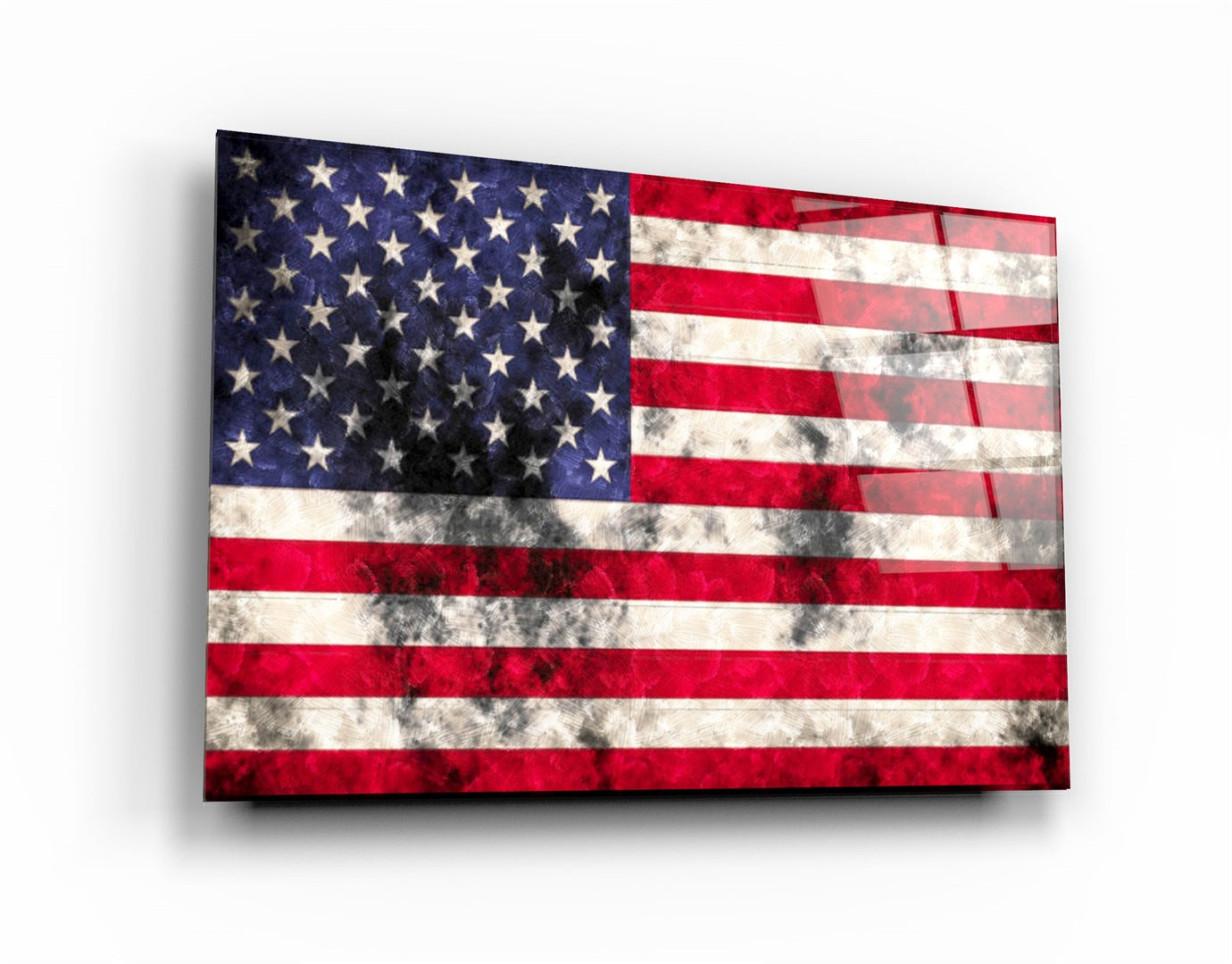 ・"Flag of the U.S."・Glass Wall Art | Artdesigna Glass Printing Wall Arts.