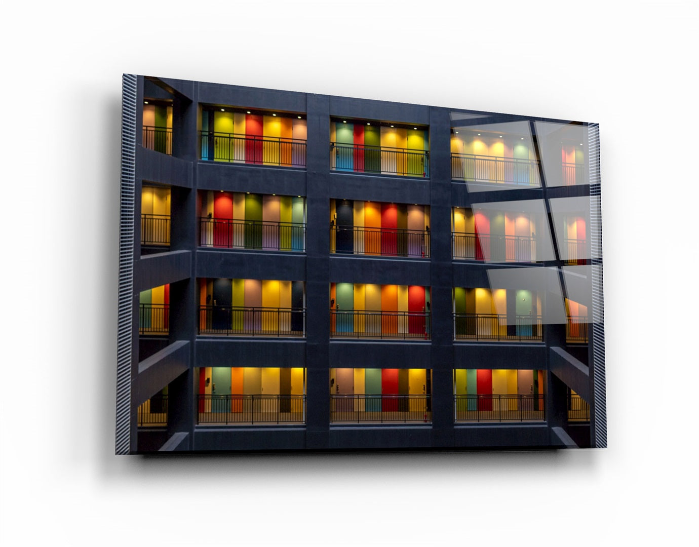 ・"Colored Doors"・Glass Wall Art | Artdesigna Glass Printing Wall Arts.