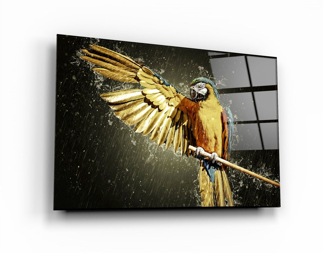 ・"Parrot"・Glass Wall Art | Artdesigna Glass Printing Wall Arts.