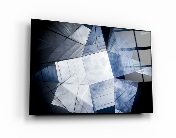 ・"Geometric Architecture"・Glass Wall Art | Artdesigna Glass Printing Wall Arts.