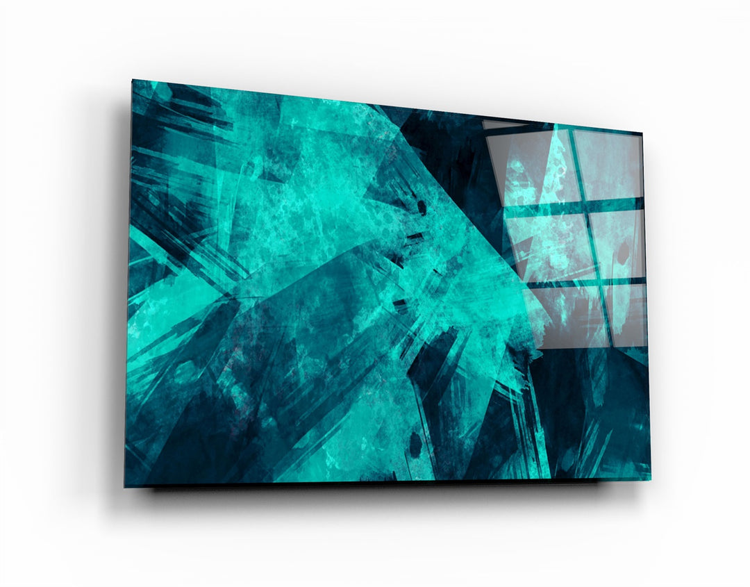 ・"Green Abstract Pattern"・Glass Wall Art | Artdesigna Glass Printing Wall Arts.