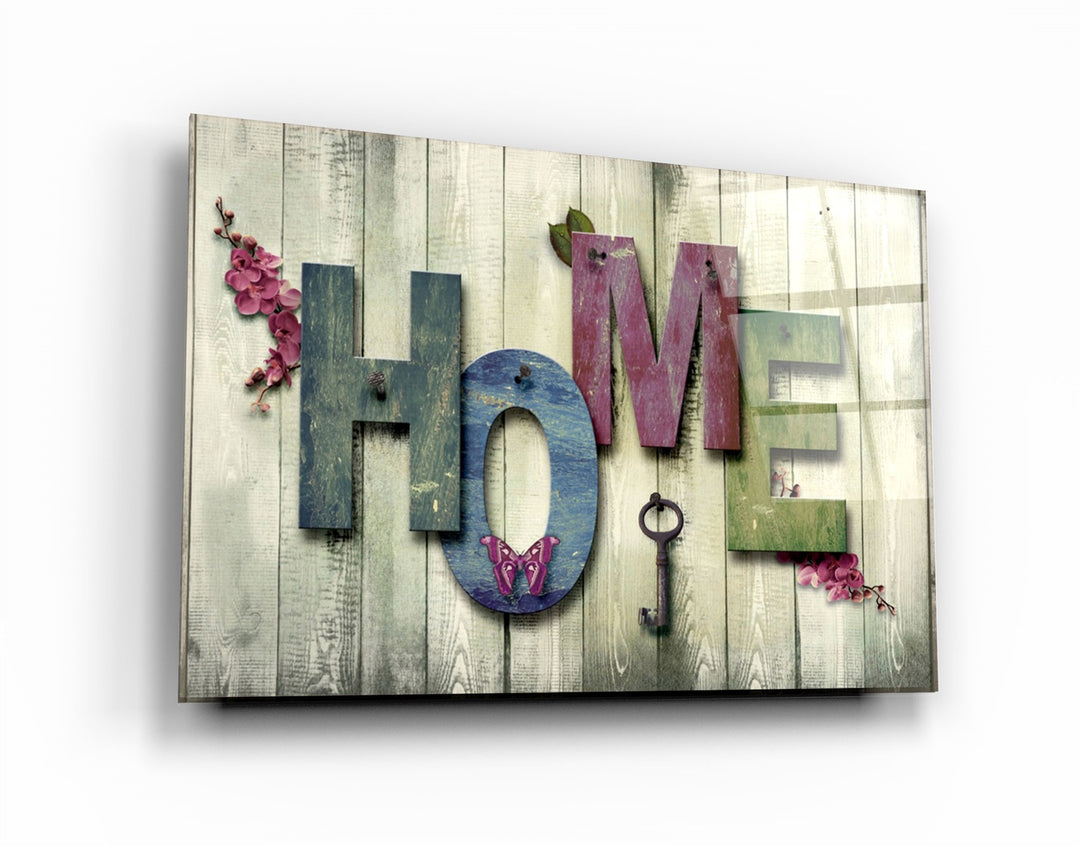 ・"Home"・Glass Wall Art | Artdesigna Glass Printing Wall Arts.