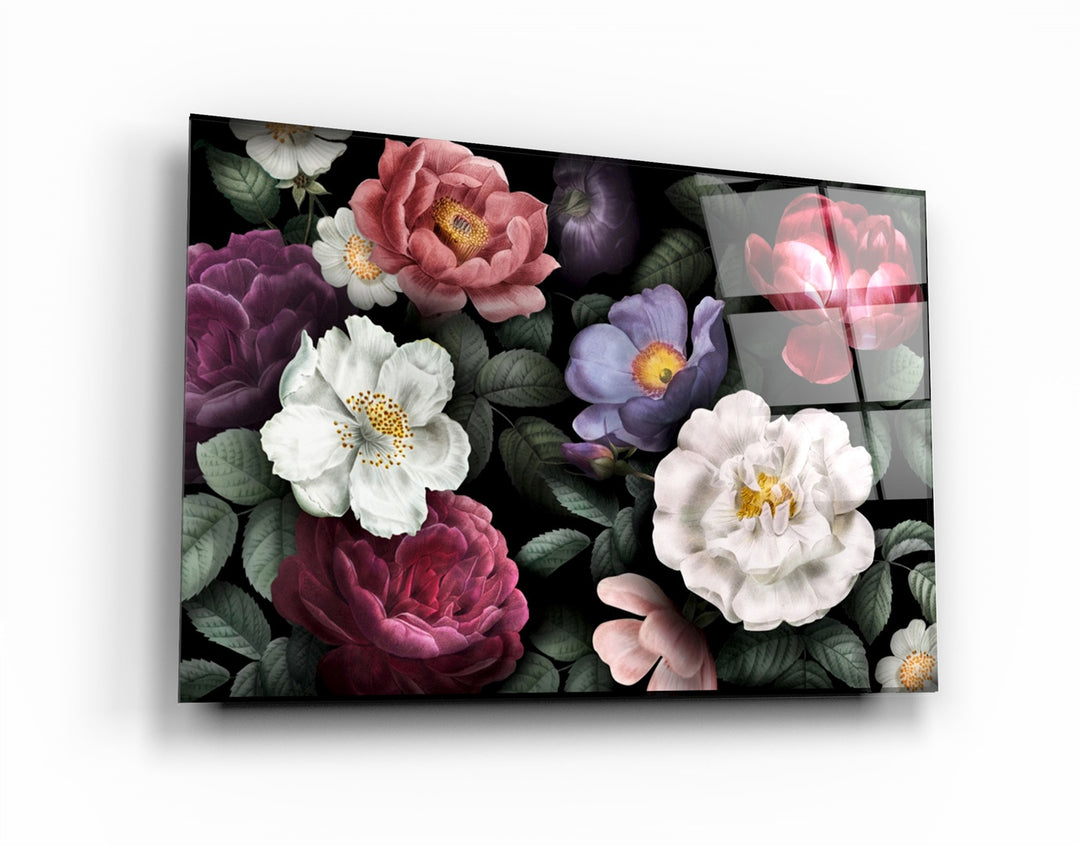 ・"Floral"・Glass Wall Art | Artdesigna Glass Printing Wall Arts.