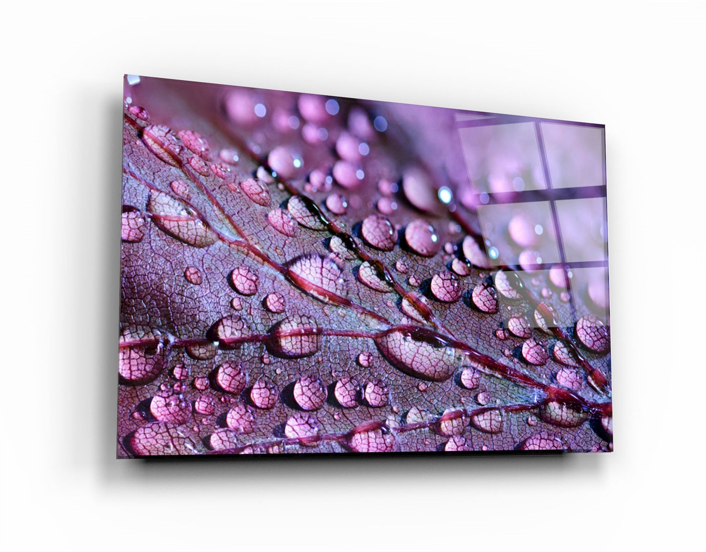 ・"Purple Leaf"・Glass Wall Art | Artdesigna Glass Printing Wall Arts.