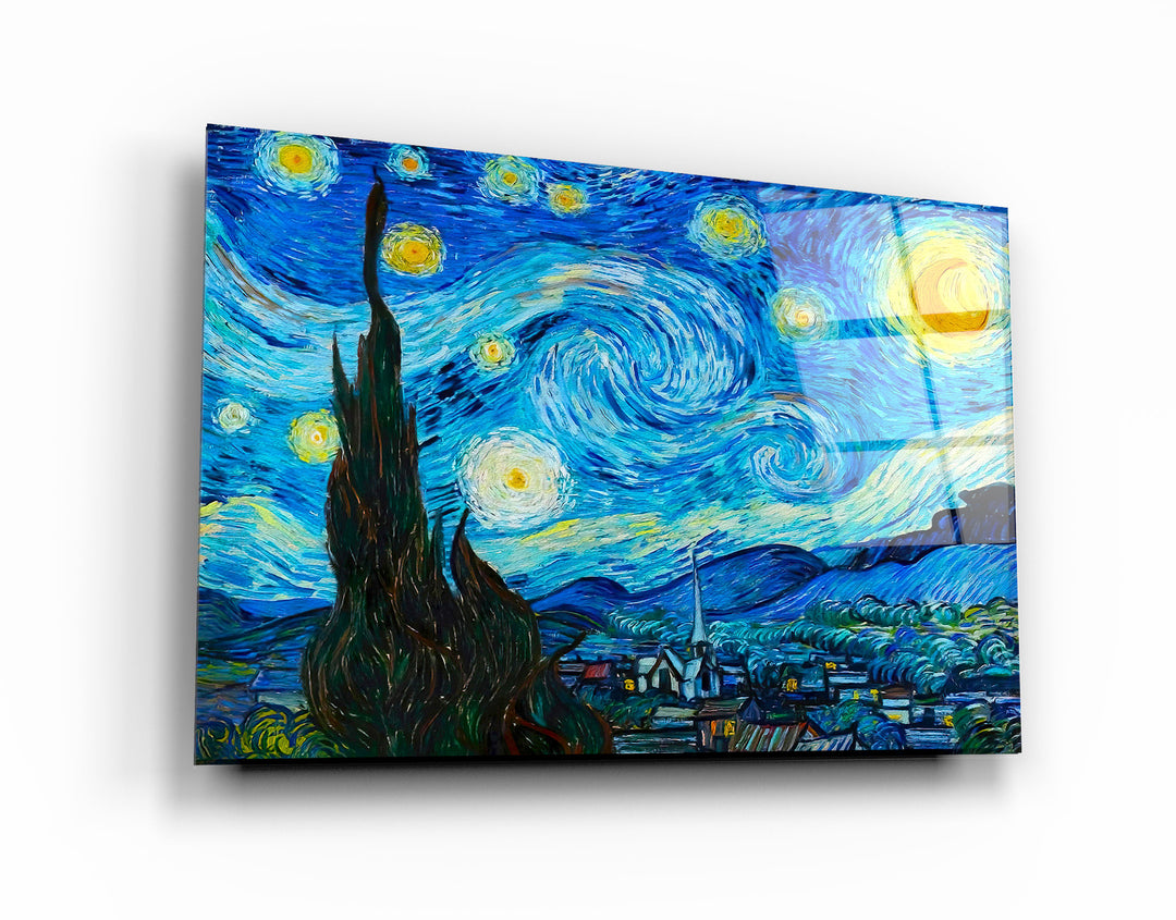 ・"Van Gogh The Starry Night"・Glass Wall Art