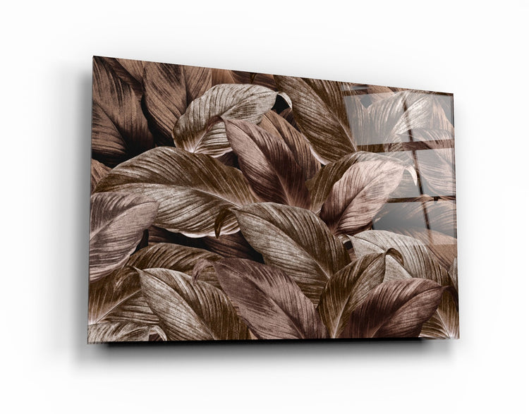 ・"Tropical Leaf"・Glass Wall Art | Artdesigna Glass Printing Wall Arts.