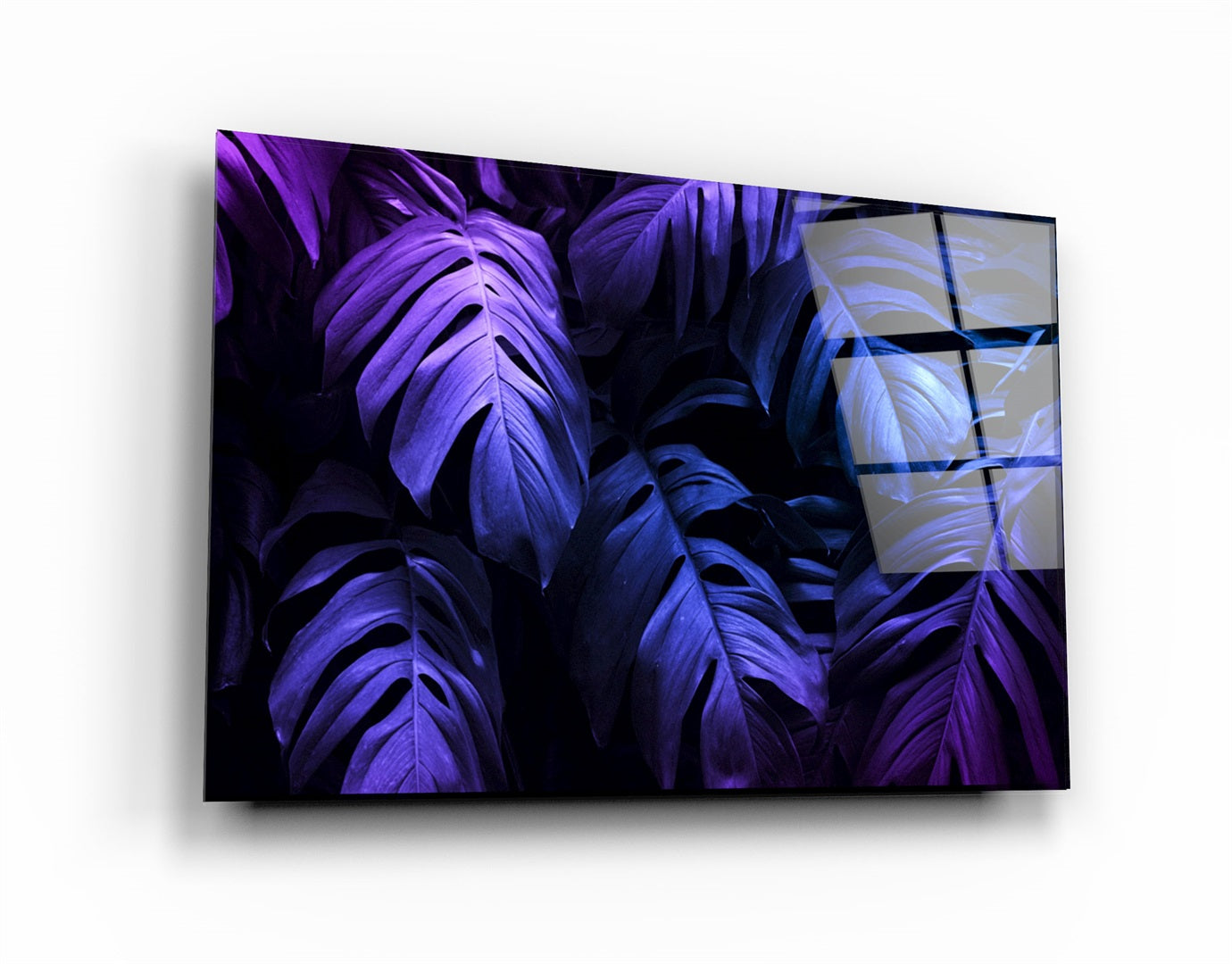 ・"Tropical Leaf"・Glass Wall Art | Artdesigna Glass Printing Wall Arts.