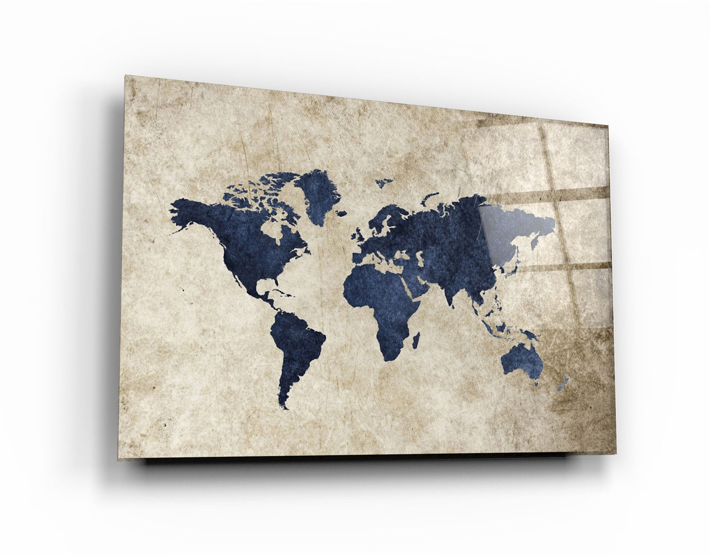 ・"World Map"・Glass Wall Art | Artdesigna Glass Printing Wall Arts.