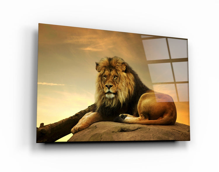 ・"Lion"・Glass Wall Art | Artdesigna Glass Printing Wall Arts.