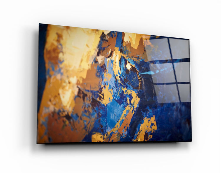 ・"Goldeland"・Glass Wall Art | Artdesigna Glass Printing Wall Arts.