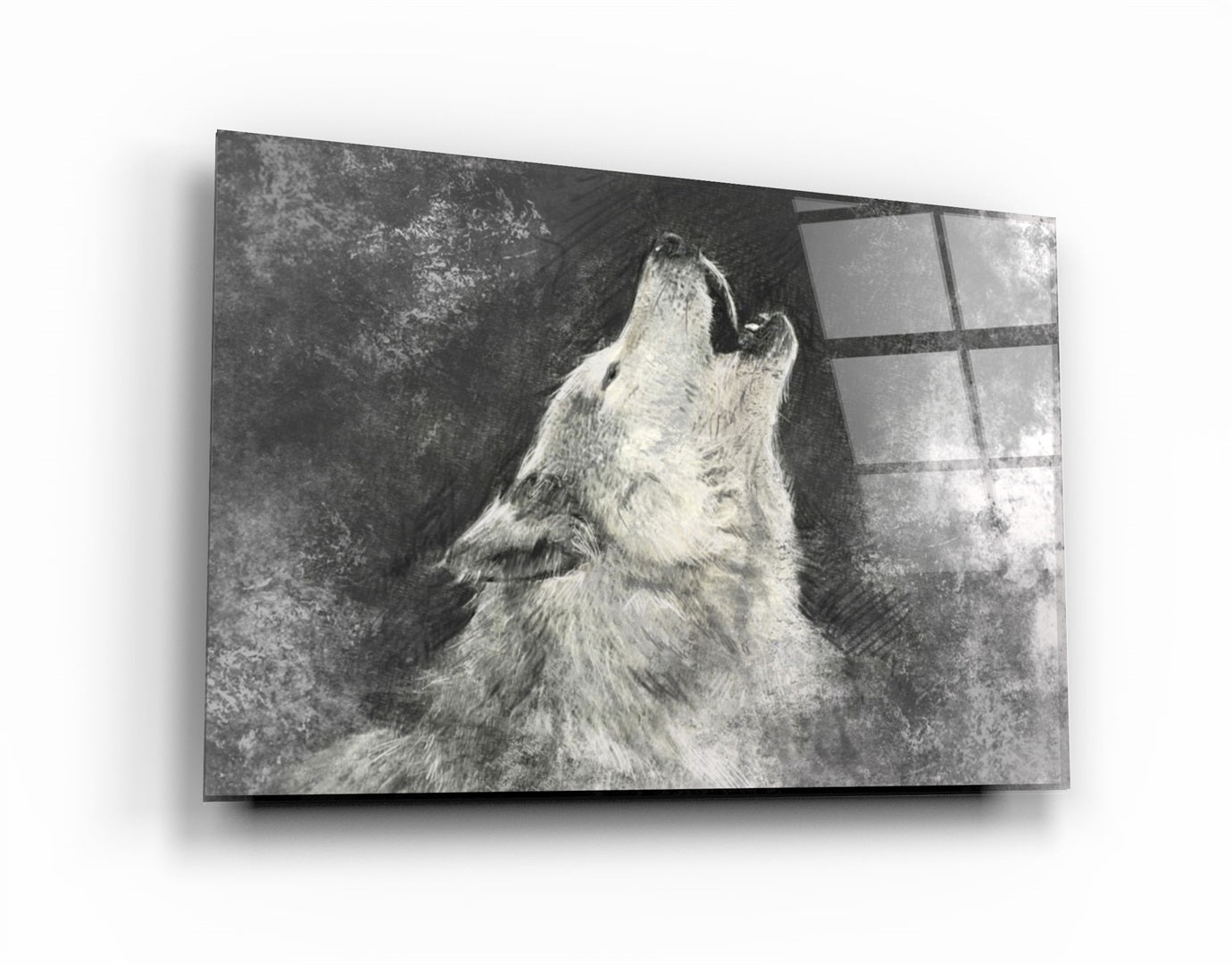 ・"Wolf 5"・Glass Wall Art | Artdesigna Glass Printing Wall Arts.