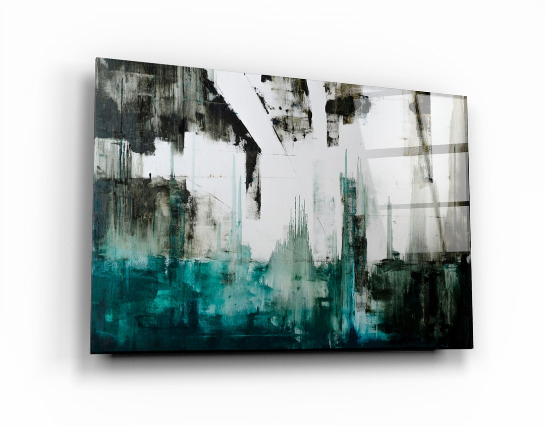 ・"Abstract Green Pattern V2"・Glass Wall Art | Artdesigna Glass Printing Wall Arts.