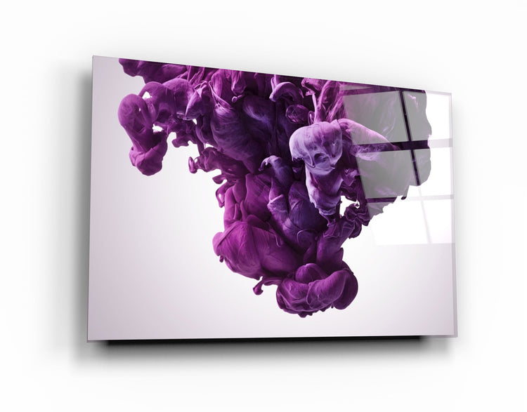 ・"Purple Smoke"・Glass Wall Art | Artdesigna Glass Printing Wall Arts.