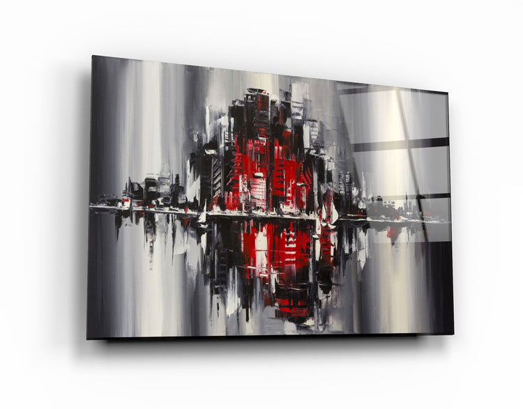 ・"Digicity Abstract"・Glass Wall Art | Artdesigna Glass Printing Wall Arts.