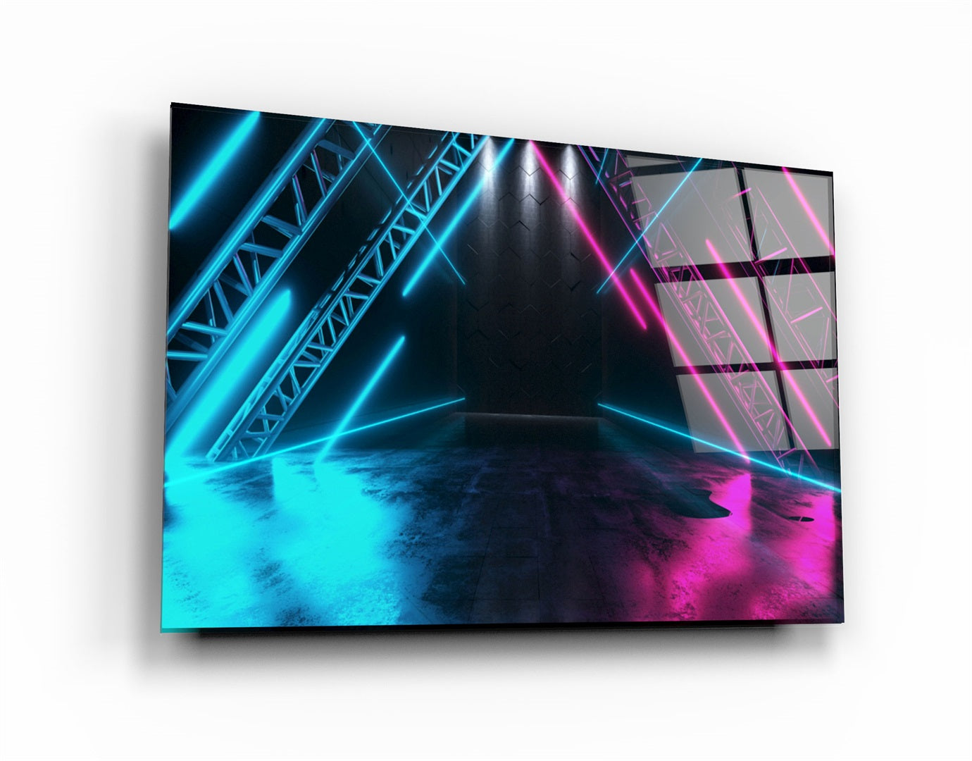 ・"Neon Stage"・Glass Wall Art | Artdesigna Glass Printing Wall Arts.