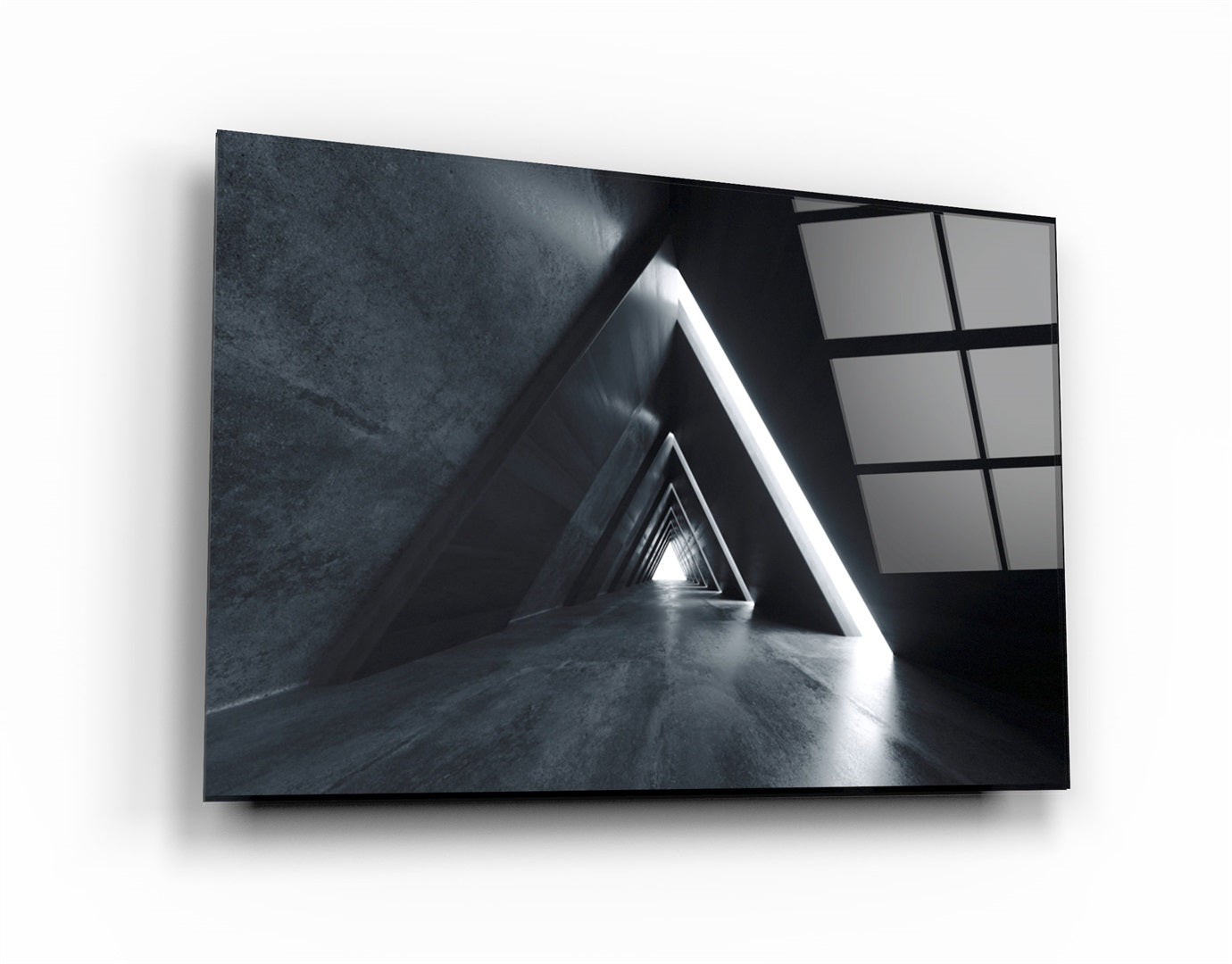 ・"Triangular"・Glass Wall Art | Artdesigna Glass Printing Wall Arts.