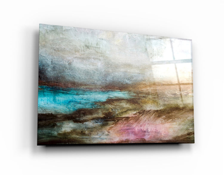 ・"Abstract Lake"・Glass Wall Art | Artdesigna Glass Printing Wall Arts.