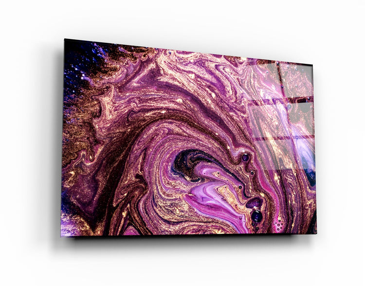 ・"Shimmer Pink"・Glass Wall Art | Artdesigna Glass Printing Wall Arts.