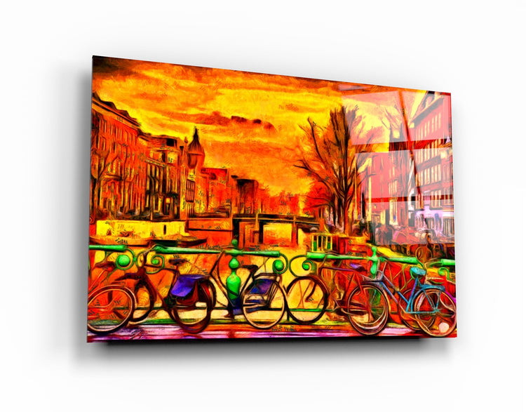 ・"Amsterdam Abstract"・Glass Wall Art | Artdesigna Glass Printing Wall Arts.