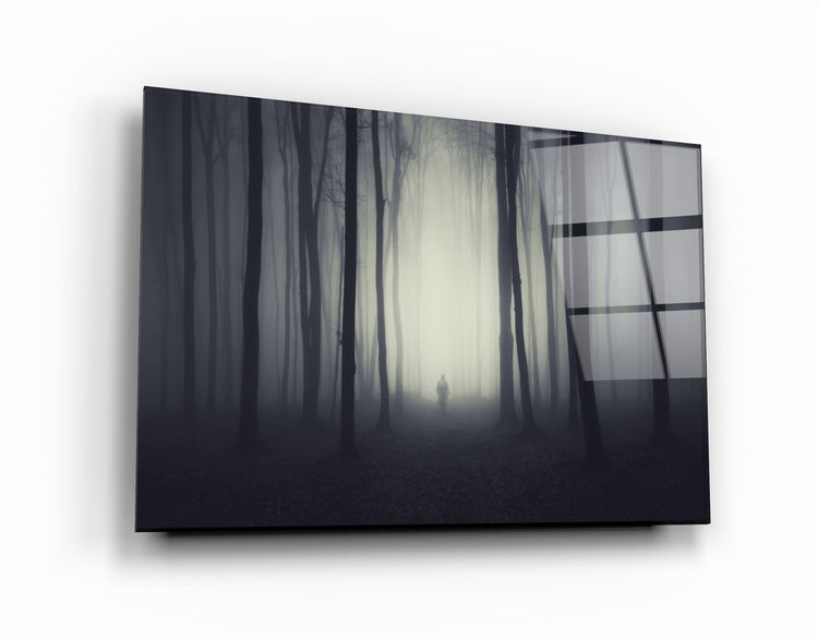 ・"Foggy Path"・Glass Wall Art | Artdesigna Glass Printing Wall Arts.