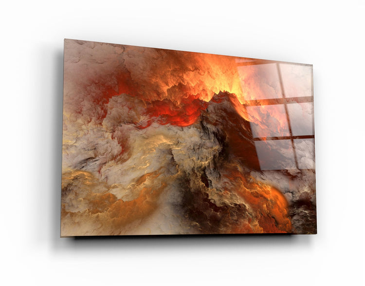 ・"Lava"・Glass Wall Art | Artdesigna Glass Printing Wall Arts.