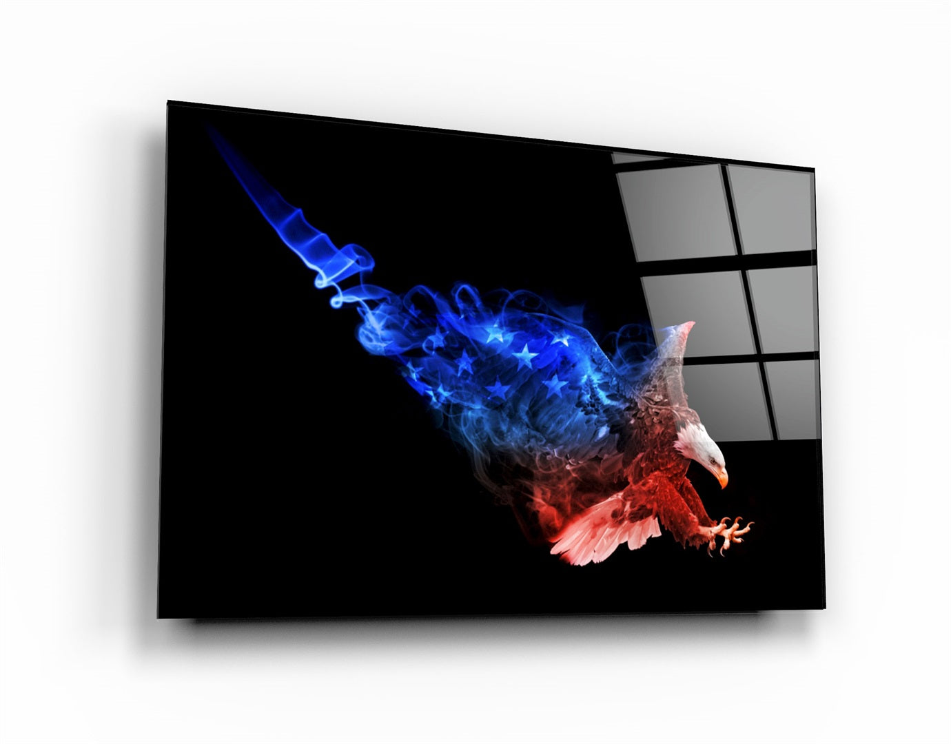 ・"Eagle of US"・Glass Wall Art | Artdesigna Glass Printing Wall Arts.