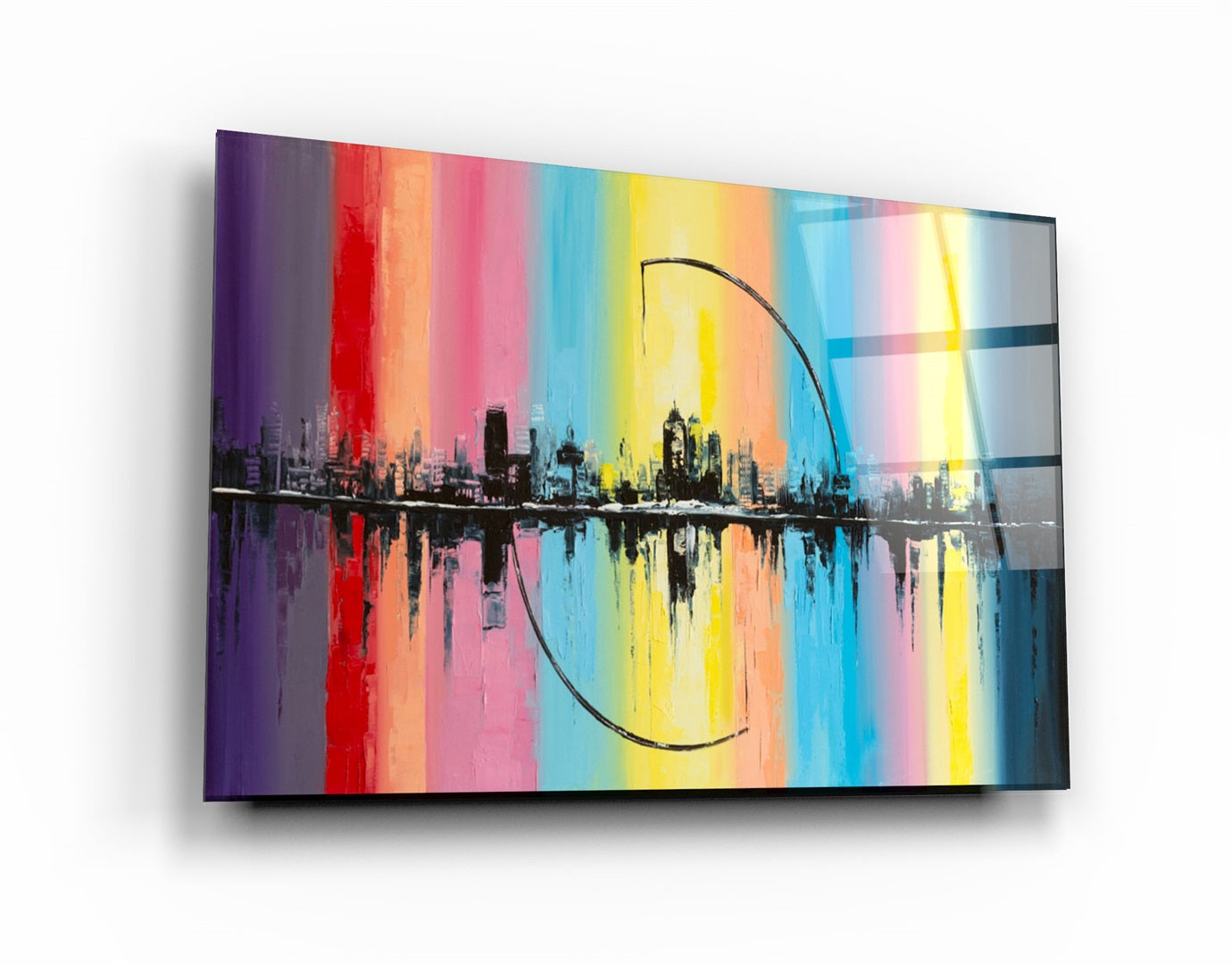 ・"CityLine"・Glass Wall Art | Artdesigna Glass Printing Wall Arts.