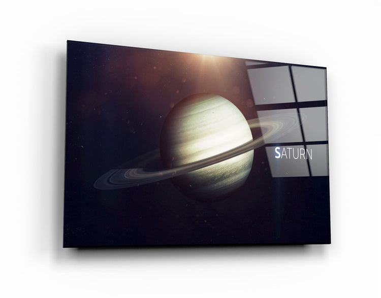 ・"Saturn"・Glass Wall Art | Artdesigna Glass Printing Wall Arts.