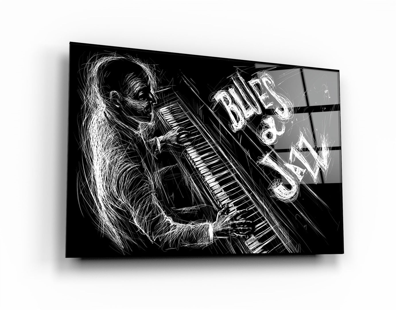 ・"Only Jazz"・Glass Wall Art | Artdesigna Glass Printing Wall Arts.