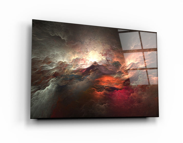 ・"SkyFire"・Glass Wall Art | Artdesigna Glass Printing Wall Arts.