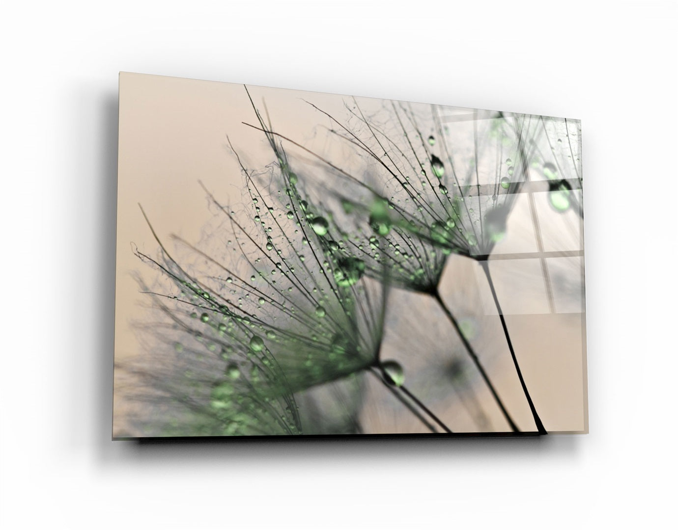 ・"Flower Green"・Glass Wall Art | Artdesigna Glass Printing Wall Arts.