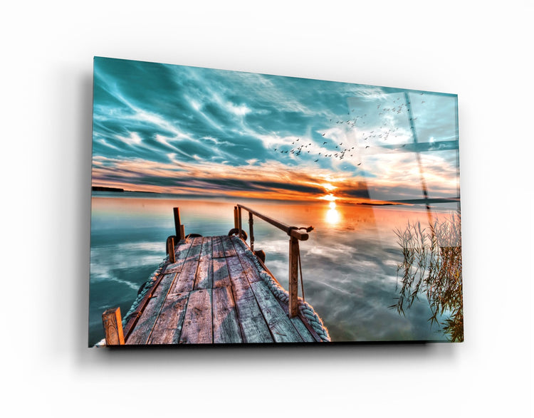 ・"Sunset V2"・Glass Wall Art | Artdesigna Glass Printing Wall Arts.